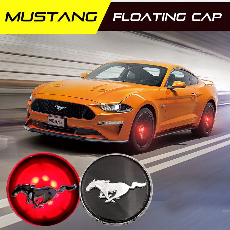 Set Of 4 Silver Turbine Wheel Center Caps For 1987-1989 Mustang GT – Ford Logo Included