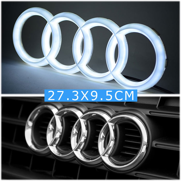 Audi Front Rings Gloss Black Grille Hood Emblem Badge A1 A3 A4 S4 A5 S5 A6  S6 A7