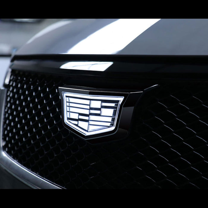 thumbnail image 2 of LED Light Up Front Bumper Grille Emblem For Cadillac – Luminescent Badge Sticker, Front/Rear, 60-Day Warranty 2 of 4