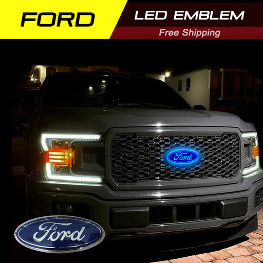 LED Emblem for Ford, Front Car Grill Badge
